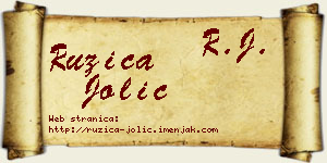 Ružica Jolić vizit kartica
